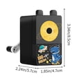 thumbnail image 3 of SIYTUAU Black Cartoon Pencil Sharpener With Safe Rounded Edges Plastic Construction For Various Pencil Types Childrens Sharpening Tool D, 3 of 6
