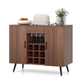 thumbnail image 1 of Giantex Coffee Bar Cabinet w/Storage, Farmhouse Wood Buffet Sideboard w/Wine Rack, 1 of 10
