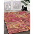 thumbnail image 3 of Ahgly Company Tapis d'Intérieur Lavable en Machine Carré Transitionnel Rouge Cramoisi, 5 Pieds Carré, 3 of 7