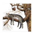 thumbnail image 1 of GUOOL Motif de Chat Endormi au Point de Croix Estampé et Compté 11CT Estampé, 1 of 9