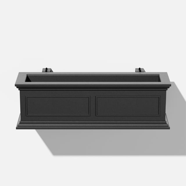 Veradek Brixton Railing Window Box 36" Planter Black