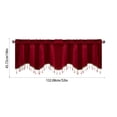 thumbnail image 3 of Dvruxg Fringed Window Curtains, Patterned Short Drapes with Tassels – Polyester Rod Pocket Panels for Kitchen, Bathroom, Living Room – Stylish Modern Home Decor, 3 of 5