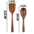 thumbnail image 2 of Jiarry Batterie de Cuisine en Bois de Teck, 2 Pcs, 2 of 5
