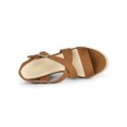 thumbnail image 4 of BLISSFUL STEP Chaussures pour Femmes Sandales Compensées Espadrilles à Bride Cheville Croisée Brun 6, 4 of 8