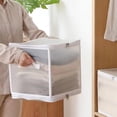 thumbnail image 3 of Graflsoa Foldable Translucent Storage Box for Clothes, Toys, and Bedding - Space-Saving Design, Double-Sided Zipper, Reinforced Handle, Waterproof PP Material (White, 6.8L, 30x19x12cm), 3 of 6