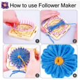 thumbnail image 4 of YISITIAN Flower Making Loom Kit with Hook, Includes Round and Square Frame for Knitting Weaving Crafts, Beginner-Friendly DIY Accessory for Home Decor AZ1014-1799, 4 of 7