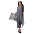thumbnail image 1 of Moomaya Women's Plus Size Printed Asymmetric Kurti Pant Set, Cotton Chanderi, 1 Count, 1 of 6