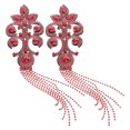 thumbnail image 1 of LOLIPPYY 2pcs Rhinestone Fringe Trim Strips For Clothing Accessories With Red Water Rhinestones For Casual Wear, 1 of 7