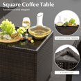 thumbnail image 2 of Gymax Set of 5 Rattan Furniture w/ 2 Wicker Ottomans & Tempered Glass Coffee Table Patio Gray, 2 of 6