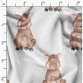 thumbnail image 2 of Soimoi White Rayon Fabric Pig Animal Fabric Prints By Yard 56 Inch Wide, 2 of 5