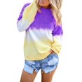 thumbnail image 4 of Women Casual Long Sleeve  Neck Colorblock Sweatshirts, 4 of 5