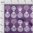 thumbnail image 2 of oneOone Viscose Jersey Purple Fabric Sea Shells Ocean Craft Projects Decor Fabric Printed By The Yard 60 Inch Wide, 2 of 4