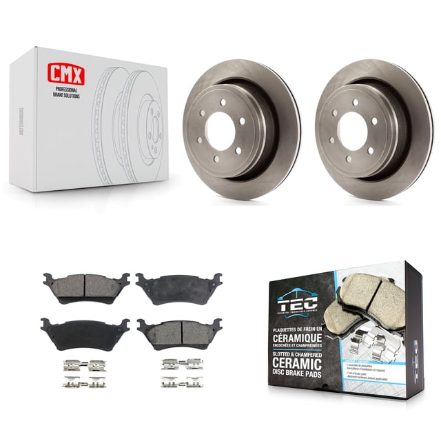Transit Auto Rear Disc Brake Rotors and Ceramic Pads Kit for Car Ford F-150 K8T-101748