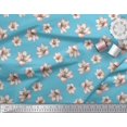 thumbnail image 3 of Soimoi Toile de Voile de Coton Bleu Lys Imprimé Floral 1 Yard 56 Inch Wide, 3 of 3