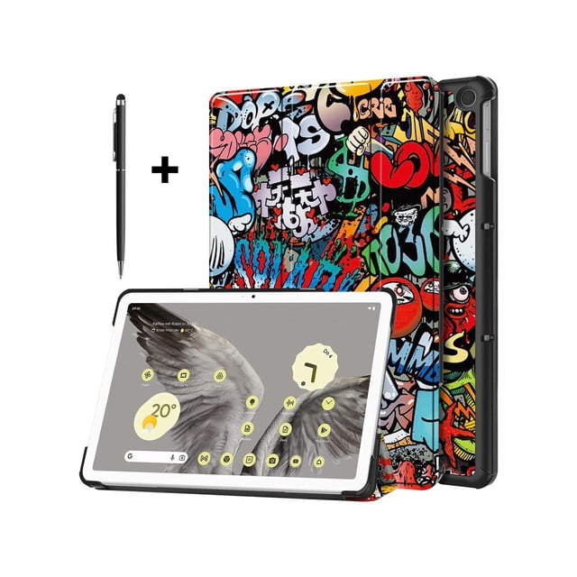 Google Pixel Tablet Case 11 Inch 2023, Slim Stand Protective Case Smart Folio Cover with 2 in 1 Stylus Pen