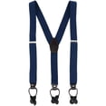 thumbnail image 1 of CTM®  1.375 Inch Wide Solid Color Y-Back Button-End Suspenders (Men's), 1 of 3