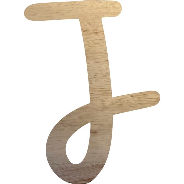 Wooden Letter J Craft Project, 3'' Tall Small Unfinished Wood Alphabet Letter, DIY