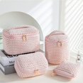 thumbnail image 3 of Tumotour Travel Portable Velvet Corduroy Makeup Toiletry Bag Set Large Opening Multi Purpose Pouches For Organized Storage, 3 of 9