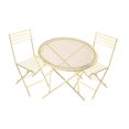 thumbnail image 2 of HILABEE Dollhouse Miniature Table & Chairs Set Metal 1:12 Scale Coffee/Tea Furniture Yellow, 2 of 7