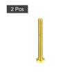 thumbnail image 3 of Unique Bargains Brass Hex Bolts, 1/4-20x2-1/4' 2 Pack Fully Thread Grade 4.8 Machine Screws, 3 of 4