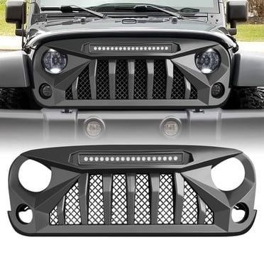 AMERICAN MODIFIED Front Grille with Lights for 07-18 Jeep Wrangler JK