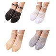 thumbnail image 2 of 1 Paire de Femmes Dentelle Chaussette Conception Simple Solide Demi Chaussette Couleur Perle Chaussettes Courtes Banquet Voyage Randonnée Été Printemps Bonneterie Blanc, 2 of 9