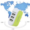 thumbnail image 3 of Universal Candy Color 3 USB Multi-Port Wall Charger US power adapter; USB wall Plug Wall Adapter Cube Block AC 110-220V 5V, 3 of 4