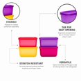 thumbnail image 4 of Tupperware Rectangular Container, Plastic, Multicolour, 210ml - Set of 4, Multicolor, 4 of 4