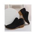 thumbnail image 4 of UKAP Ladies Short Bootie Slip On Chelsea Boot Mid Top Ankle Boots Walking Shoes Breathable Black 7, 4 of 9