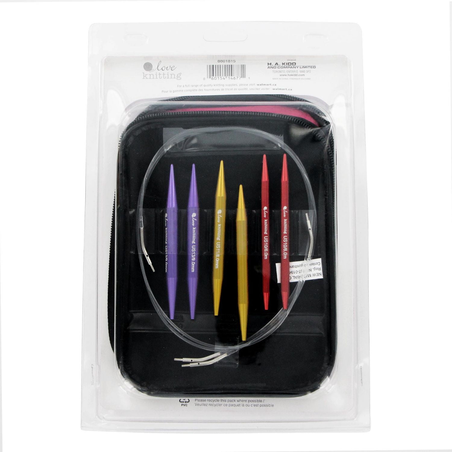 LOVE KNITTING Interchangeable Circular Needle Set with Cables & Case