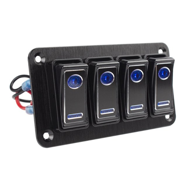Rocker Switch Panel For Marine Car Boat Caravan Camper RV Accessories IP65 Waterproof Double Light Metal Switch ,Variety of Features