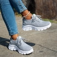 thumbnail image 4 of Womens Chunky Walking Shoes Comfortable Arch Support Orthopedic Woven Non Slip Jogging Work Fashion Sneakers, 4 of 7