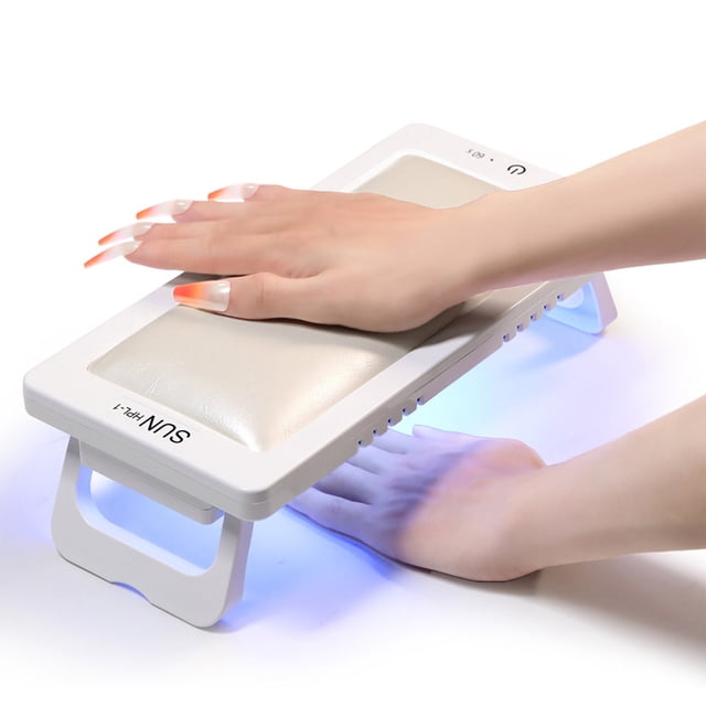 mtvxesu Light For Nails 2 In 1 Manicure Nail Arm Repose With LED Nail Lamp 72W LED Gel Nail Dryer Arm Repose For Nails Light Arm Repose Pillow Cushion Hand Sale