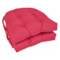 thumbnail image 1 of 16-inch Solid Twill U-shaped Tufted Chair Cushions (Set of 2), 1 of 2