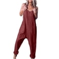 thumbnail image 2 of zanvin Pantalon pour Femmes, Combinaison Décontractée Ample et en Vrac avec Poches pour Femmes Grande Taille, Combinaison Mode, Pantalon Salopette en Coton et Lin, Combinaison Ample Décontractée, 2 of 5