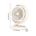 thumbnail image 3 of Boovnll Desk Fan, Adjustable High Speed USB Rechargeable Table Fan Lightweight Compact Quiet Small Fan for Home, Bedroom, Office, Travel, Camping, RVs, Summer Gift, Mini Fan - Fan, 3 of 5