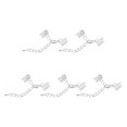 thumbnail image 1 of Unique Bargains 10Set Ribbon Crimp Clamp Ends Lobster Claw Clasps & Chain 10mm Silver White for DIY, 1 of 7