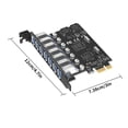 thumbnail image 4 of PCI-E to USB Adapter Board USB 3.0 High Data USB expansion Transmission Speed Expansion Board with 7 Ports, 4 of 8