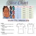 thumbnail image 3 of WEIYLL T-Shirts Women Short Sleeve Letter Print Orange Tops Sizes M, 3 of 4