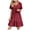 Wine, variant on Yuyuzo Womens Formal Dress Outfits Elegant Short Sleeve Beach Dress Ruffed Cocktail Evening Prom Mini Dress