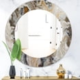 thumbnail image 2 of Designart 'Onyx Detail Composition' Mid-Century Mirror - Oval or Round Wall Mirror - 32x32, 2 of 3