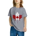thumbnail image 5 of T-shirt Doux à Manches Courtes Décontracté pour Tout-Petit HVOBBTY, T-shirt Mode à Col Rond à Manches Courtes Gris pour Garçons Tout-Petits avec Imprimé de Feuilles d'Érable, 7 Ans, 5 of 5