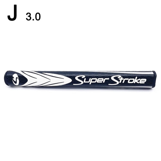 Golf Super Stroke Putter Grip in size 3.0, featuring a black and white design with the Super Stroke logo. Made from sponge foam and PU foreskin, it measures 265mm in length and weighs approximately 58g. Ergonomically designed for a stable and comfortable grip, it reduces grip pressure and enhances swing accuracy. Suitable for various hand sizes and golf clubs.