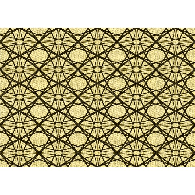 Ahgly Company Machine Washable Indoor Rectangle Transitional Mustard Yellow Area Rugs, 2' x 4'