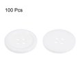 thumbnail image 3 of Unique Bargains White 4-Hole Resin Button Sewing Closures (100 Pack), 3 of 5