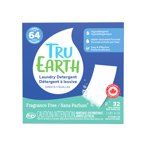 Tru Earth Fresh Linen Laundry Detergent Sheets Up to 64 loads