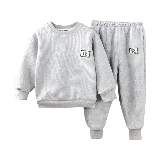 Pants for Girls Sweatshirt for Girls Boys And Girls Long Sleeved Round Neck Printed Sweatshirt And Pants Two-Piece Set with Elastic Waist And Long Pants Two-Piece Set