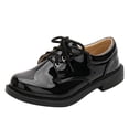 thumbnail image 1 of Boys Shoes Boots Thick Bottom Student Dress Shoes Performance Shoes Solid Color Comfortable,Color:Black,16.5-17 Years, 1 of 9