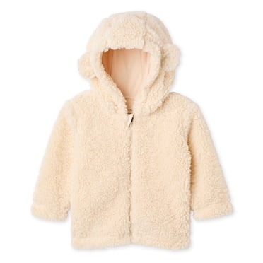 George Baby Girls' Plush Full Zip Hoodie