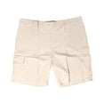 thumbnail image 4 of EOYWHK Cotton Linen Shorts for Men Straight Leg Shorts Soft Comfy Solid Color Sleepwear Bottom, 4 of 5